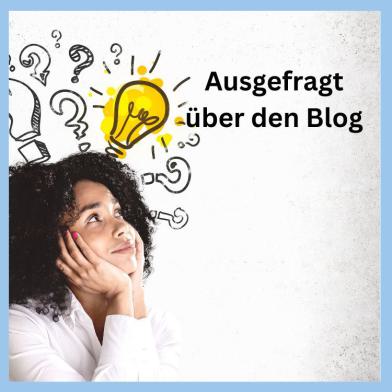 Nachdenkliche Frau mit gezeichneter Glühbirne als Symbol für Ideen und Fragen