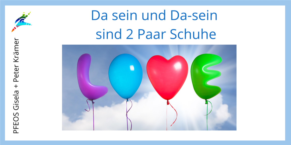Bunte LOVE-Ballons als Symbol für Präsenz & emotionale Verbundenheit
