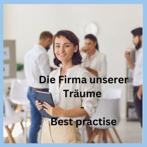 Geschäftsfrau mit Tablet in moderner Büroatmosphäre als Symbol für Wandel