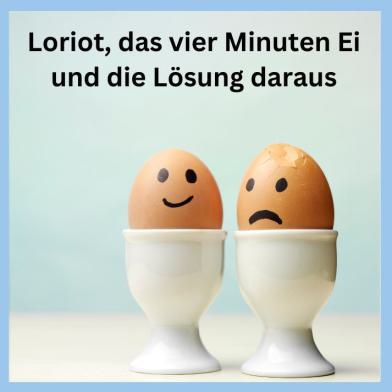 Zwei Eier mit Gesichtern als Symbol für Kommunikationsmissverständnisse